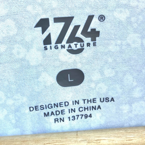 1764 Mens Purple Floral Short Sleeve Polo Shirt Sz Large - Picture 3 of 5